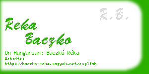 reka baczko business card